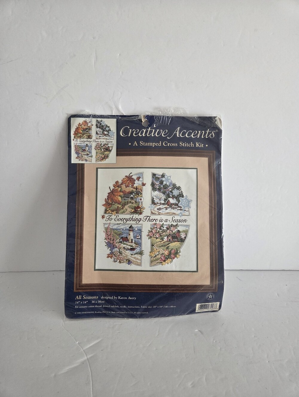 'All Seasons' Cross Stitch Kit - Multicolor 14×14 in.